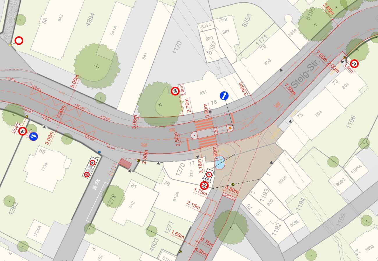Steigstrasse Planausschnitt