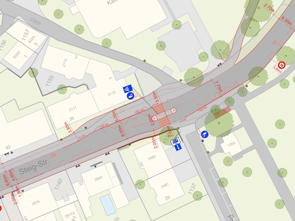 Steigstrasse Planausschnitt